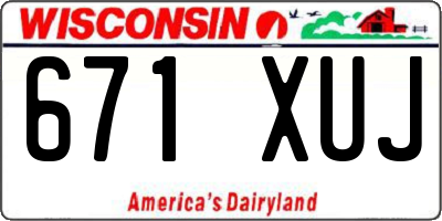 WI license plate 671XUJ