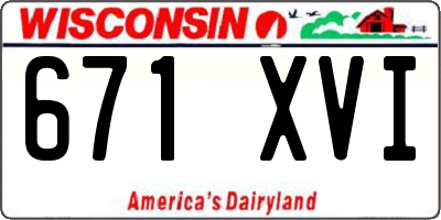 WI license plate 671XVI