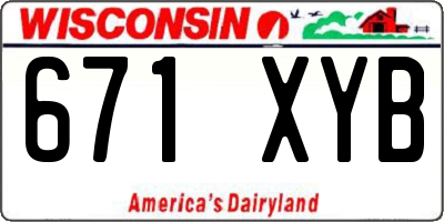 WI license plate 671XYB