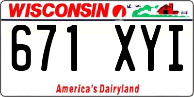 WI license plate 671XYI