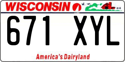 WI license plate 671XYL
