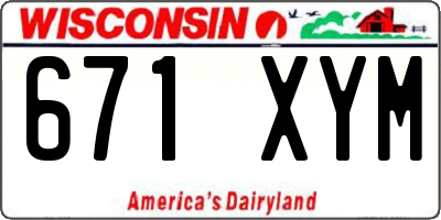 WI license plate 671XYM