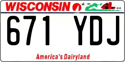 WI license plate 671YDJ