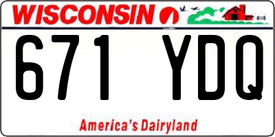 WI license plate 671YDQ
