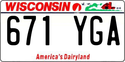 WI license plate 671YGA