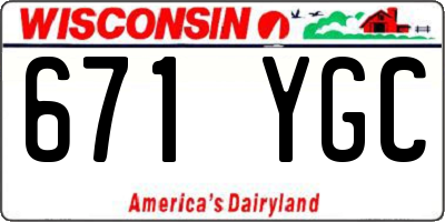 WI license plate 671YGC
