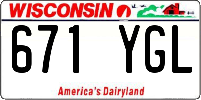WI license plate 671YGL