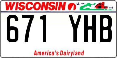 WI license plate 671YHB