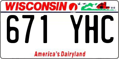 WI license plate 671YHC