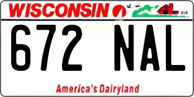 WI license plate 672NAL