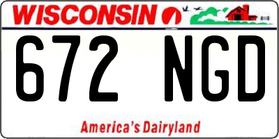 WI license plate 672NGD