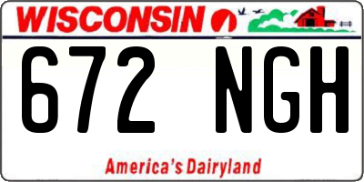 WI license plate 672NGH