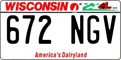 WI license plate 672NGV