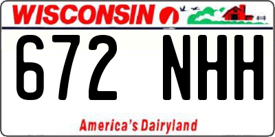 WI license plate 672NHH