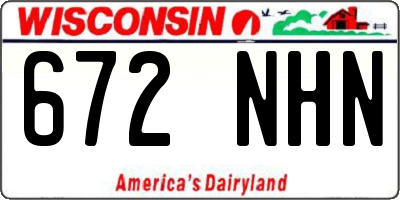 WI license plate 672NHN