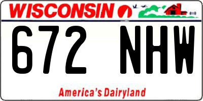 WI license plate 672NHW