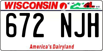 WI license plate 672NJH