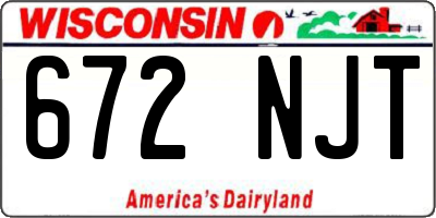 WI license plate 672NJT