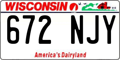 WI license plate 672NJY