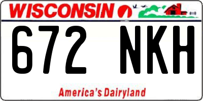 WI license plate 672NKH