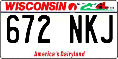 WI license plate 672NKJ
