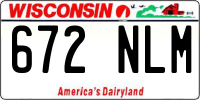 WI license plate 672NLM