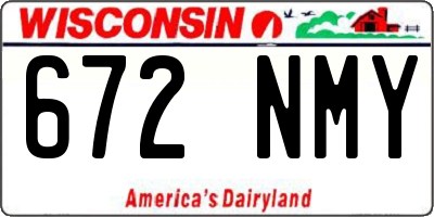 WI license plate 672NMY