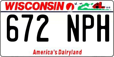 WI license plate 672NPH