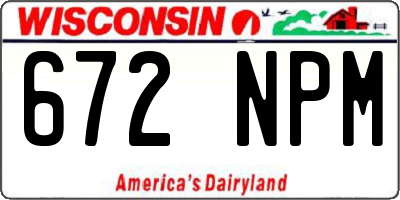 WI license plate 672NPM