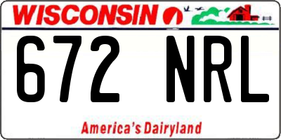 WI license plate 672NRL