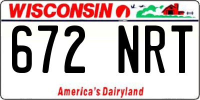 WI license plate 672NRT