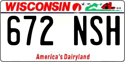 WI license plate 672NSH