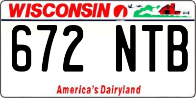 WI license plate 672NTB