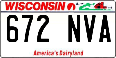 WI license plate 672NVA