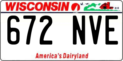 WI license plate 672NVE