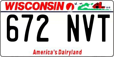 WI license plate 672NVT