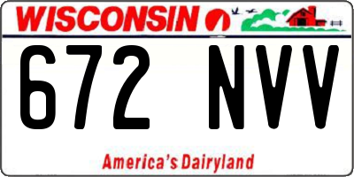 WI license plate 672NVV