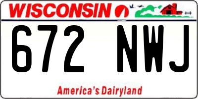 WI license plate 672NWJ