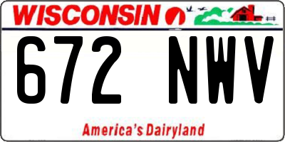WI license plate 672NWV