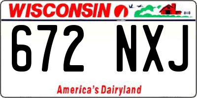 WI license plate 672NXJ