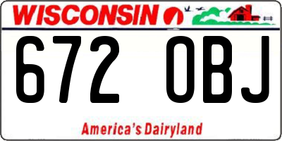 WI license plate 672OBJ