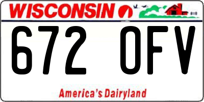 WI license plate 672OFV