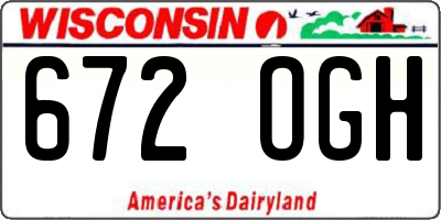 WI license plate 672OGH
