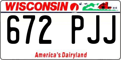 WI license plate 672PJJ