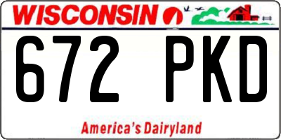 WI license plate 672PKD