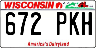 WI license plate 672PKH