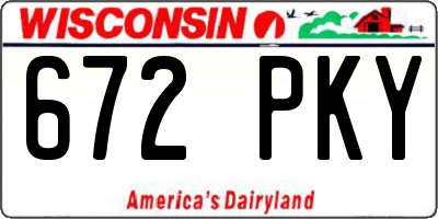 WI license plate 672PKY