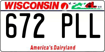 WI license plate 672PLL