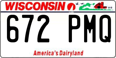 WI license plate 672PMQ