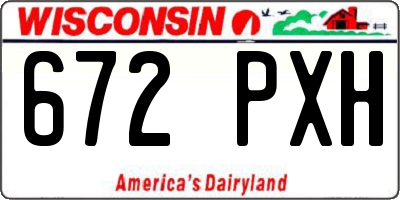 WI license plate 672PXH